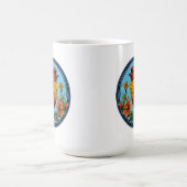 Farbenfrohe Papageienvogel Kaffeetasse (Mittel)