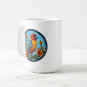 Farbenfrohe Papageienvogel Kaffeetasse (Vorderseite Links)