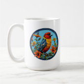 Farbenfrohe Papageienvogel Kaffeetasse (Links)