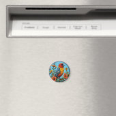 Farbenfrohe Papageienvogel Magnet (In Situ (Geschirrspüler))