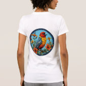 Farbenfrohe Papageienvogel T-Shirt (Rückseite)