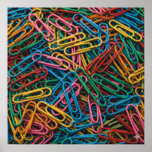 Farbenfrohe Paperclip-Cluster