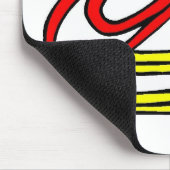 Farbenfrohe Paperclips Grundschulfarben Mousepad (Ecke)