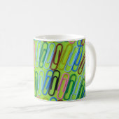 Farbenfrohe Paperclips Kaffeetasse (VorderseiteRechts)