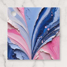 Farbenfrohe Papier Collage Art Gift Tags Geschenkanhänger