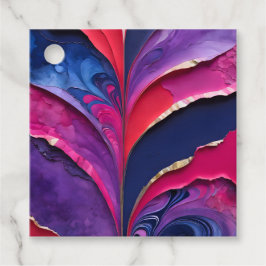 Farbenfrohe Papier Collage Art Gift Tags Geschenkanhänger