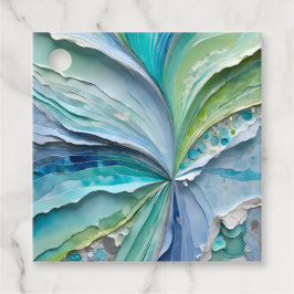 Farbenfrohe Papier Collage Art Gift Tags Geschenkanhänger