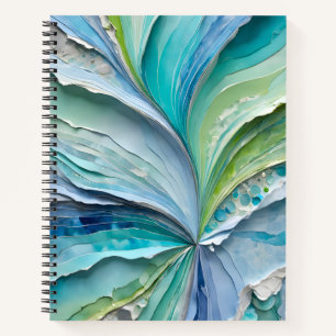 Farbenfrohe Papier Collage Art Spirale Notebook Notizblock