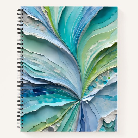 Farbenfrohe Papier Collage Art Spirale Notebook Notizblock (Vorderseite)