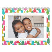 Farbenfrohe Papierbäume Weihnachtsfest Foto Kalender (Titelbild)