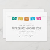 Farbenfrohe Papierflachkarte (Vorne/Hinten)