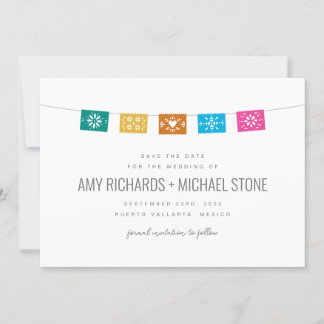 Farbenfrohe Papierflachkarte