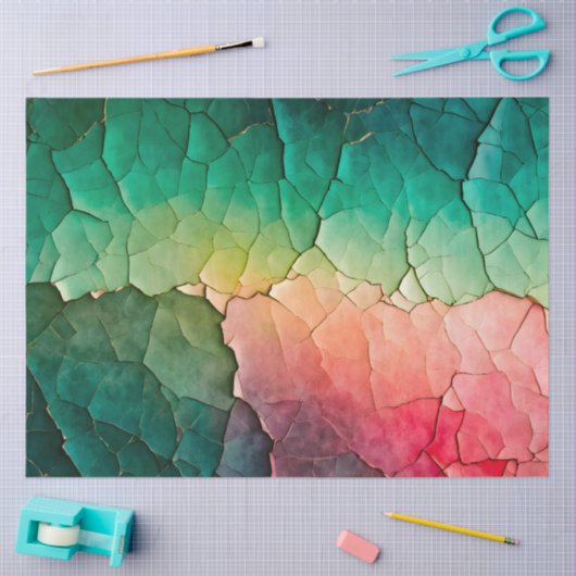 Farbenfrohe Papierhandtaschentuch Seidenpapier (Basteln)