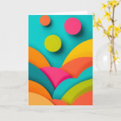 Farbenfrohe Papierkunst-Schichten Karte (Gelbe Blume)