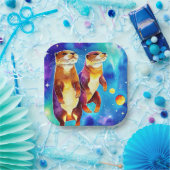 Farbenfrohe Papierplatte Pappteller (Party)