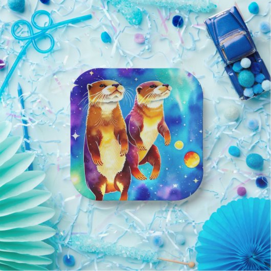 Farbenfrohe Papierplatte Pappteller (Party)