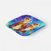 Farbenfrohe Papierplatte Pappteller (Gewinkelt)