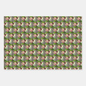 Farbenfrohe Papiertücher für Santa und Elves Geschenkpapier Set (Vorderseite)