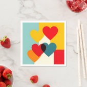 Farbenfrohe Papiertücher Serviette (Beispiel)