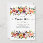 Farbenfrohe Paprika Bridal Lingerie Dusche Einladung (Vorderseite)