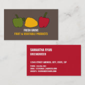Farbenfrohe Paprikaschoten, Greengrocerts Visitenkarte (Vorne/Hinten)