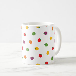 Farbenfrohe Paprikaschoten Kaffeetasse