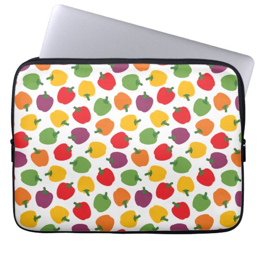 Farbenfrohe Paprikaschoten Laptopschutzhülle (Vorderseite)