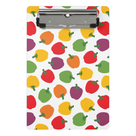 Farbenfrohe Paprikaschoten Mini Klemmbrett (Vorderseite)