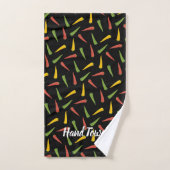 Farbenfrohe Paprikaschoten Muster Badhandtuch Set (Handtuch)