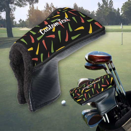 Farbenfrohe Paprikaschoten Pattern Golf Head Cover Headcover