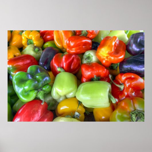 Farbenfrohe Paprikaschoten Poster (Vorne)