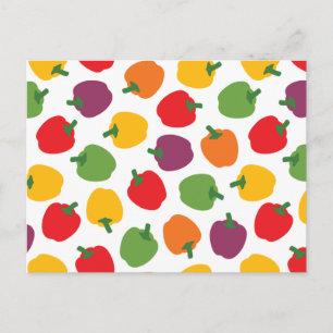 Farbenfrohe Paprikaschoten Postkarte