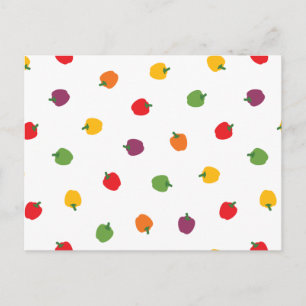 Farbenfrohe Paprikaschoten Postkarte