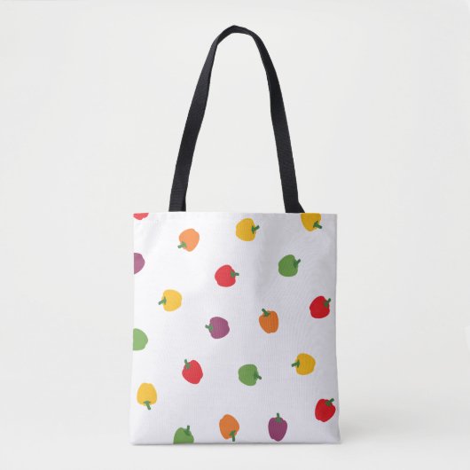 Farbenfrohe Paprikaschoten Tasche (Vorderseite)