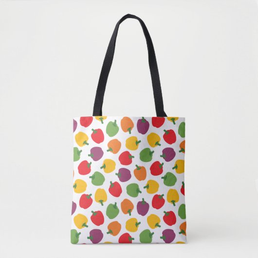 Farbenfrohe Paprikaschoten Tasche (Vorderseite)