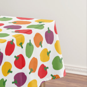 Farbenfrohe Paprikaschoten Tischdecke