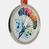 Farbenfrohe Parachutist Ornament Aus Metall (Rechts)