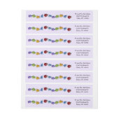 Farbenfrohe Parade für Bugs Rücksendeadresse (Bogen)