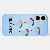 Farbenfrohe Paragliders-Grafik und Ihr eigener Nam Case-Mate iPhone Hülle (Rückseite (Horizontal))