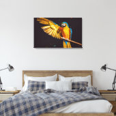Farbenfrohe Parakeet Bird Leinwanddruck (Insitu (Schlafzimmer))