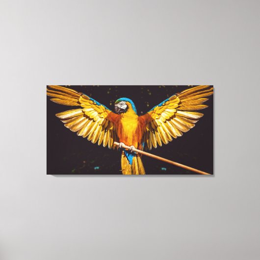 Farbenfrohe Parakeet Winged Bird Canvas Print Leinwanddruck (Vorderseite)