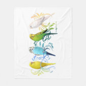 Farbenfrohe Parakets Fleecedecke (Vorderseite)