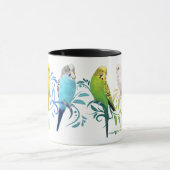 Farbenfrohe Parakets Tasse (Zentrum)