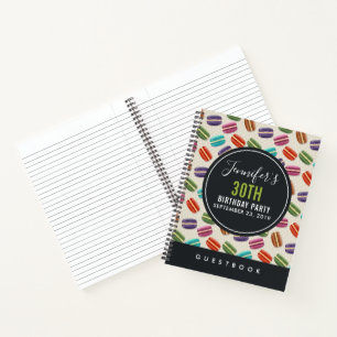 Farbenfrohe Pariser Macarons - Musterbuch Notizblock