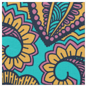 Farbenfrohe Parisley-Muster Stoff (Nahaufnahme)