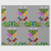 Farbenfrohe Parkplätze Geschenkpapier (Flach)