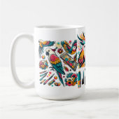 Farbenfrohe Parks Tropische Kunst Kaffeetasse (Links)
