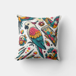 Farbenfrohe Parks Tropische Kunst Kissen