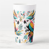 Farbenfrohe Parks Tropische Kunst Milchtasse (Vorderseite)