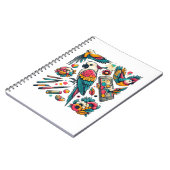 Farbenfrohe Parks Tropische Kunst Notizblock (Linke Seite)